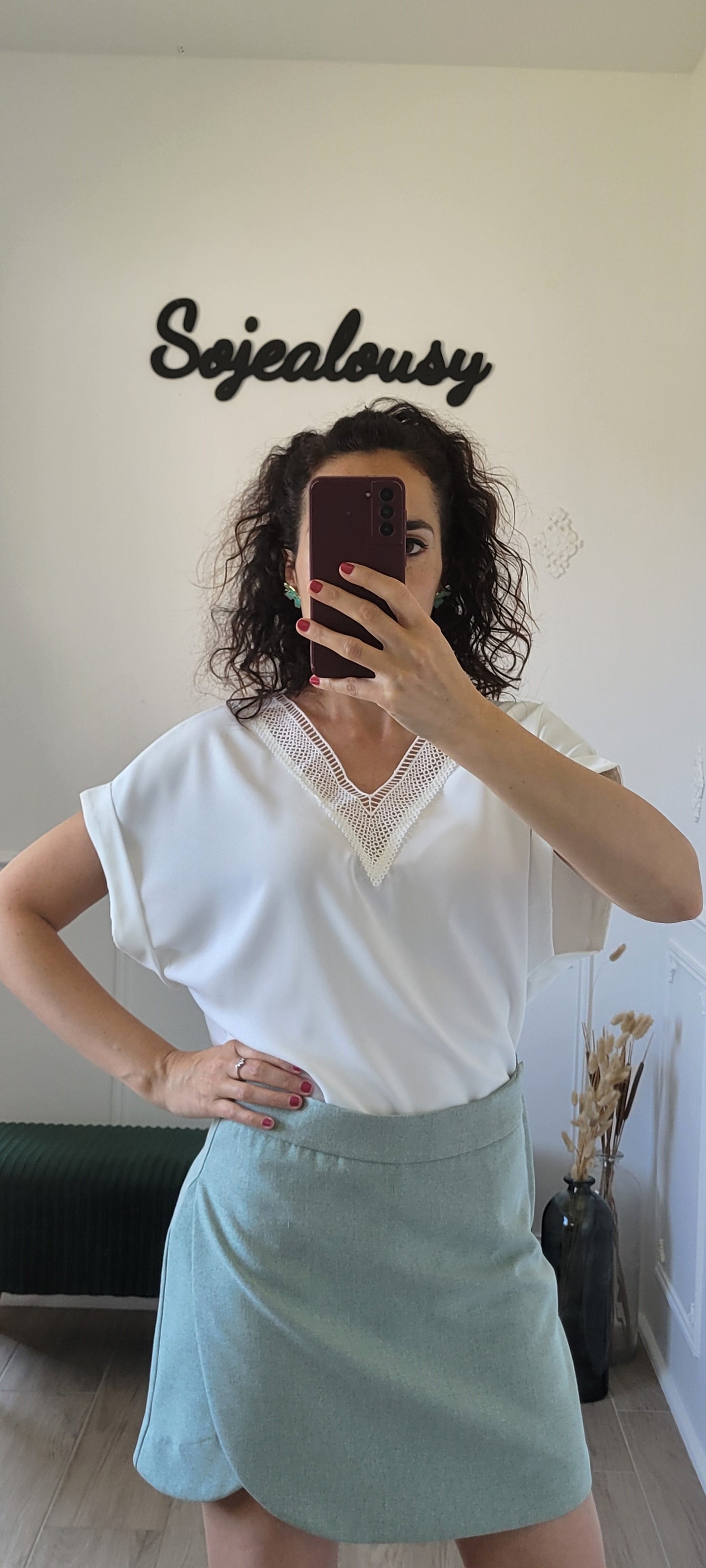 Top fluide blanc Pia