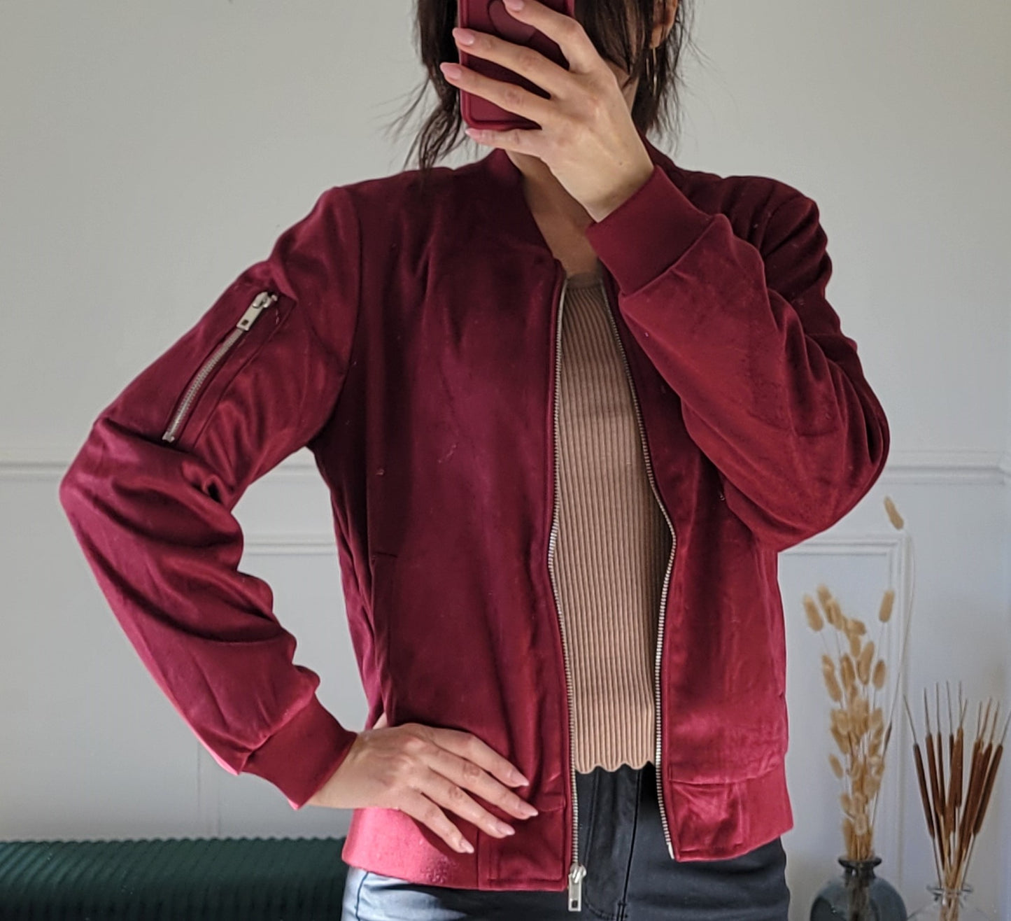 Veste bomber en suédine Tokyo