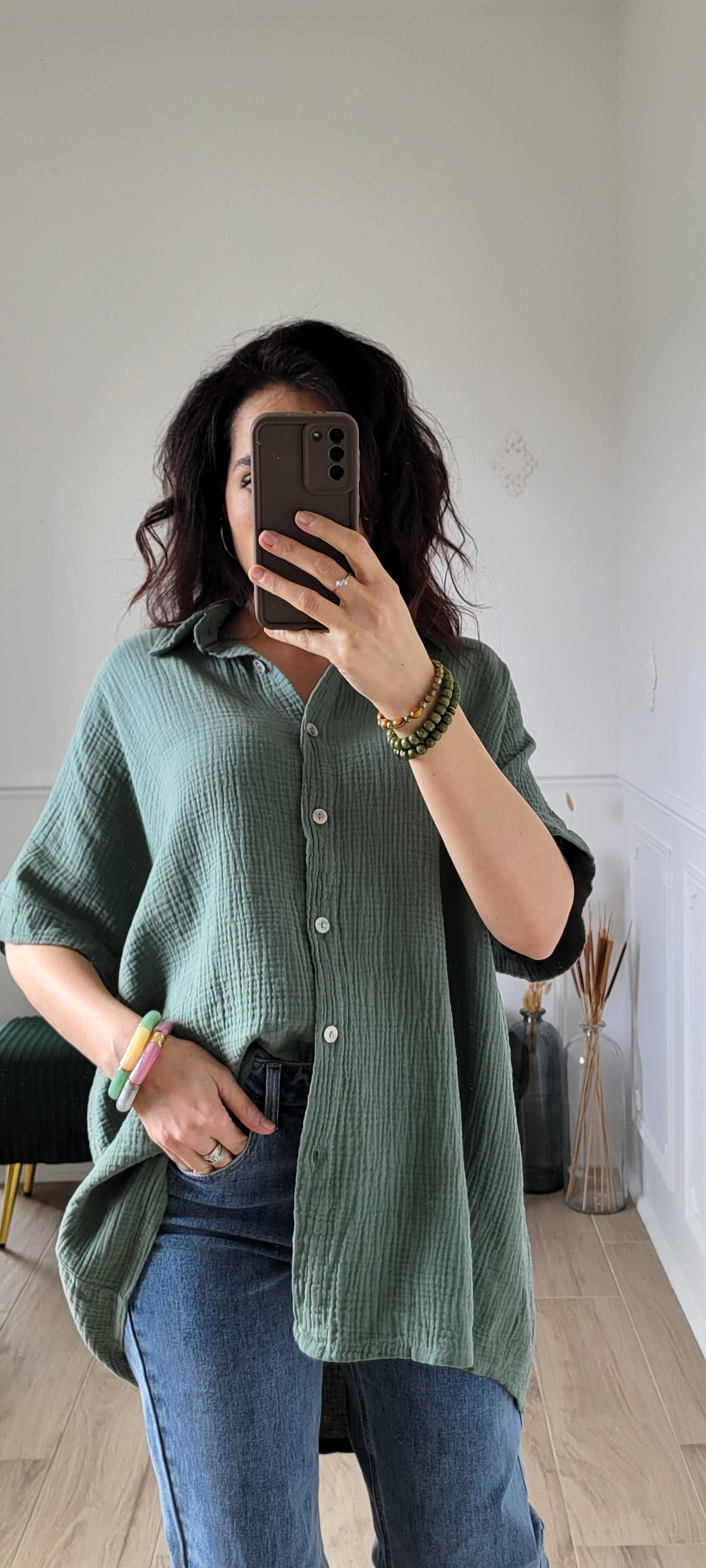 Chemise en gaz de coton Stacy