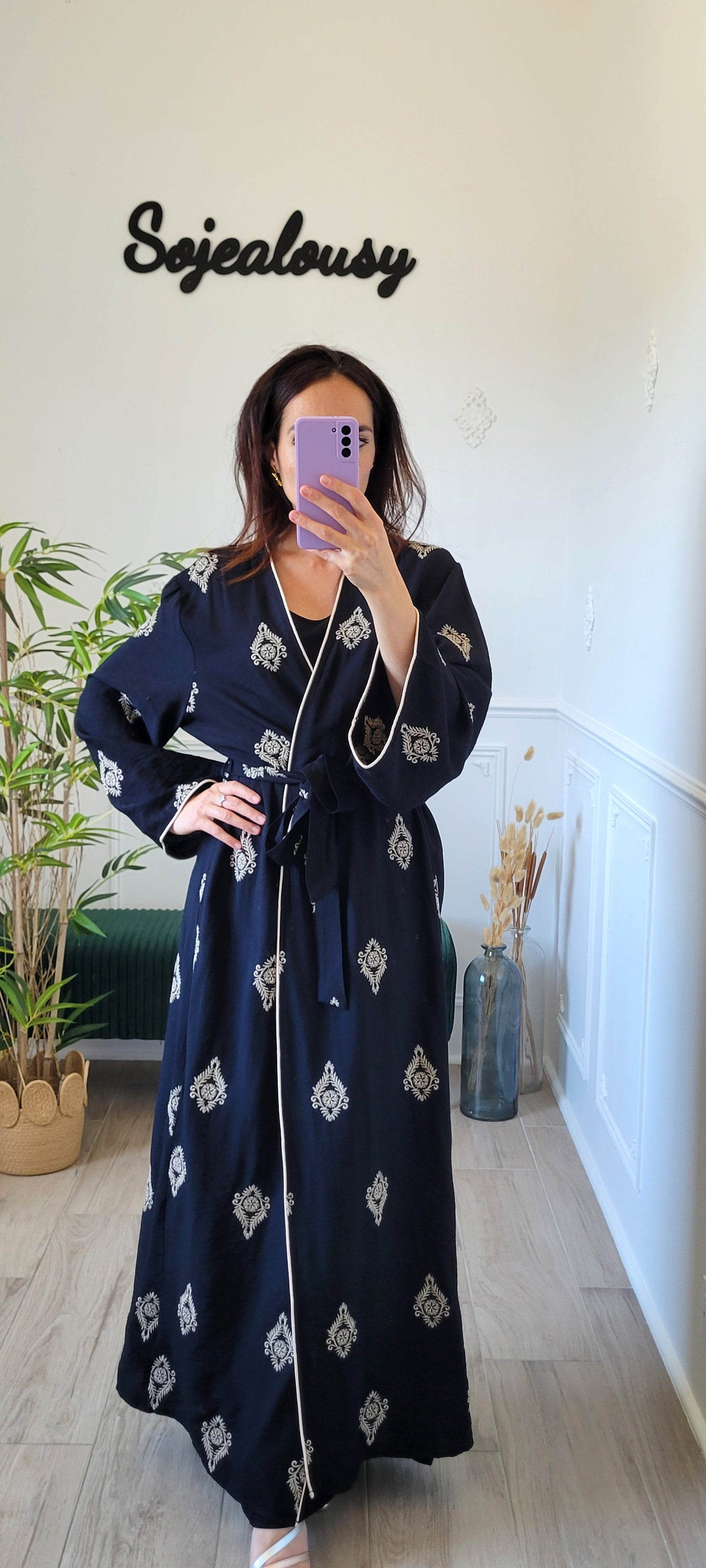 Ensemble robe et kimono noir