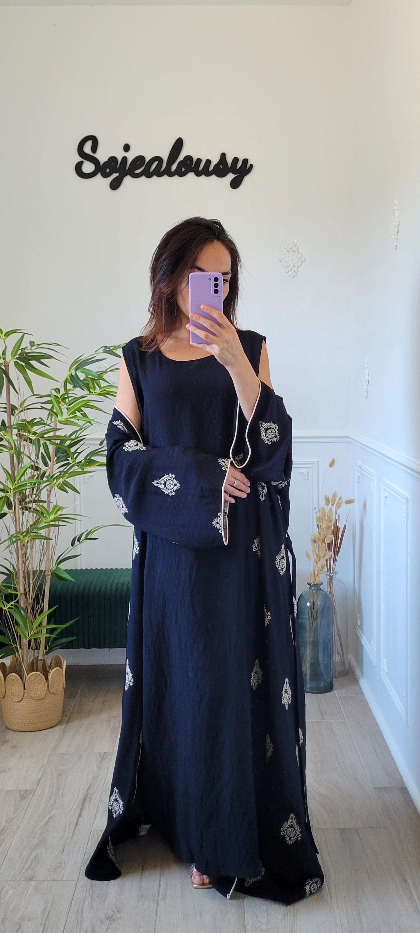 Ensemble robe et kimono noir
