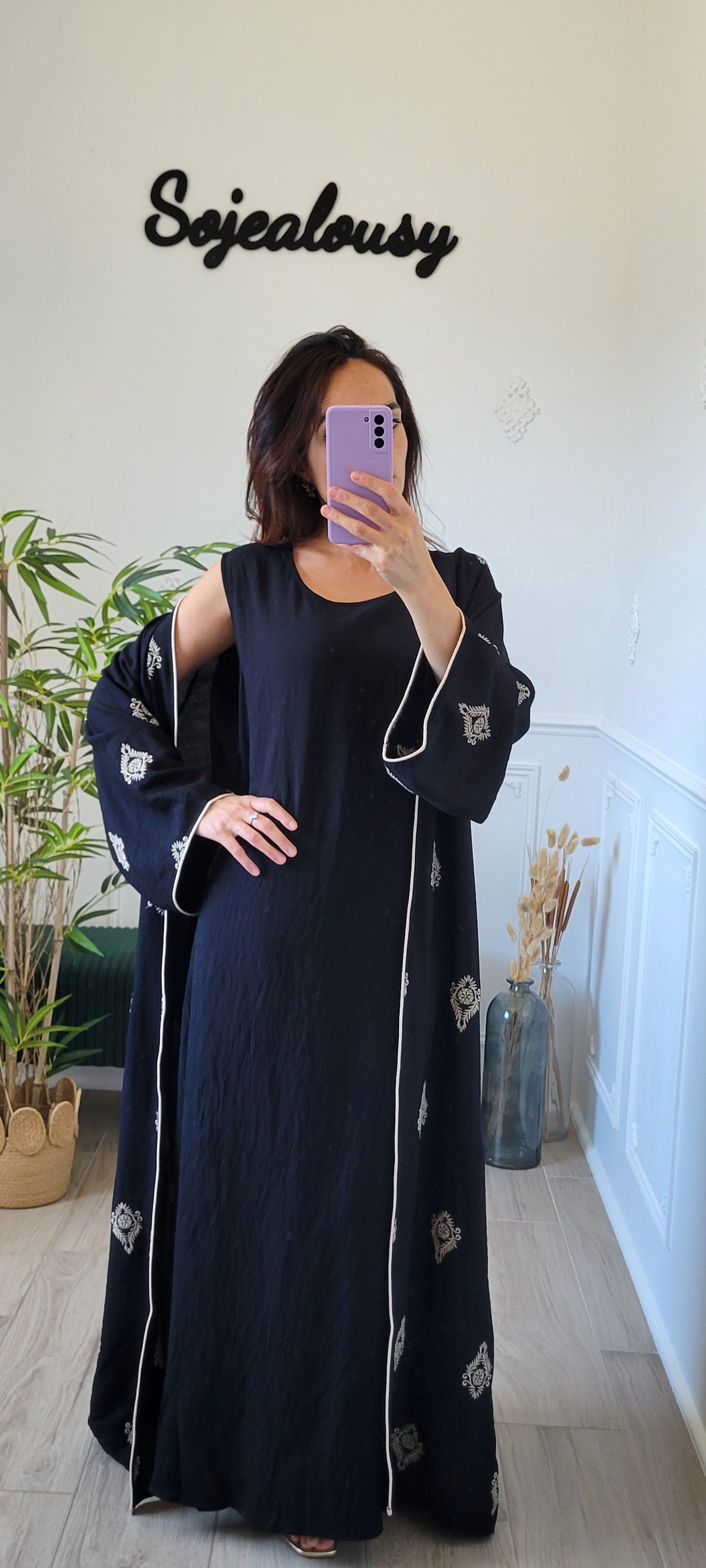 Ensemble robe et kimono noir