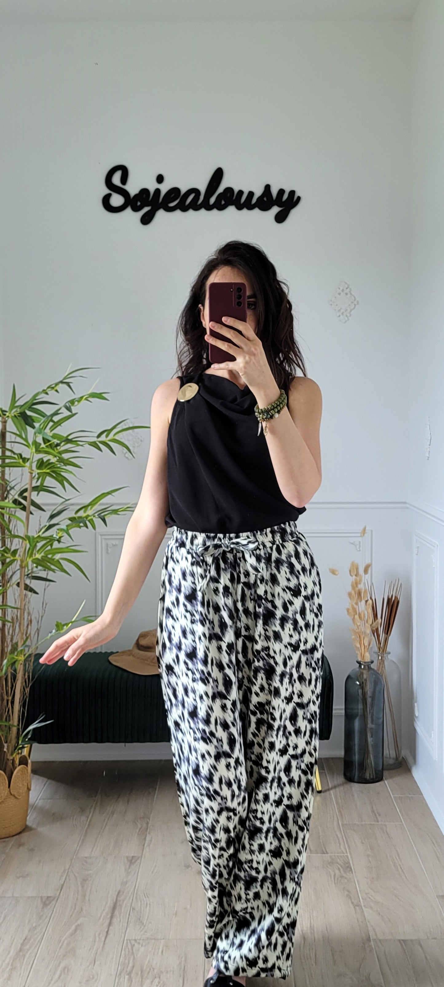 Pantalon fluide imprimé Kali