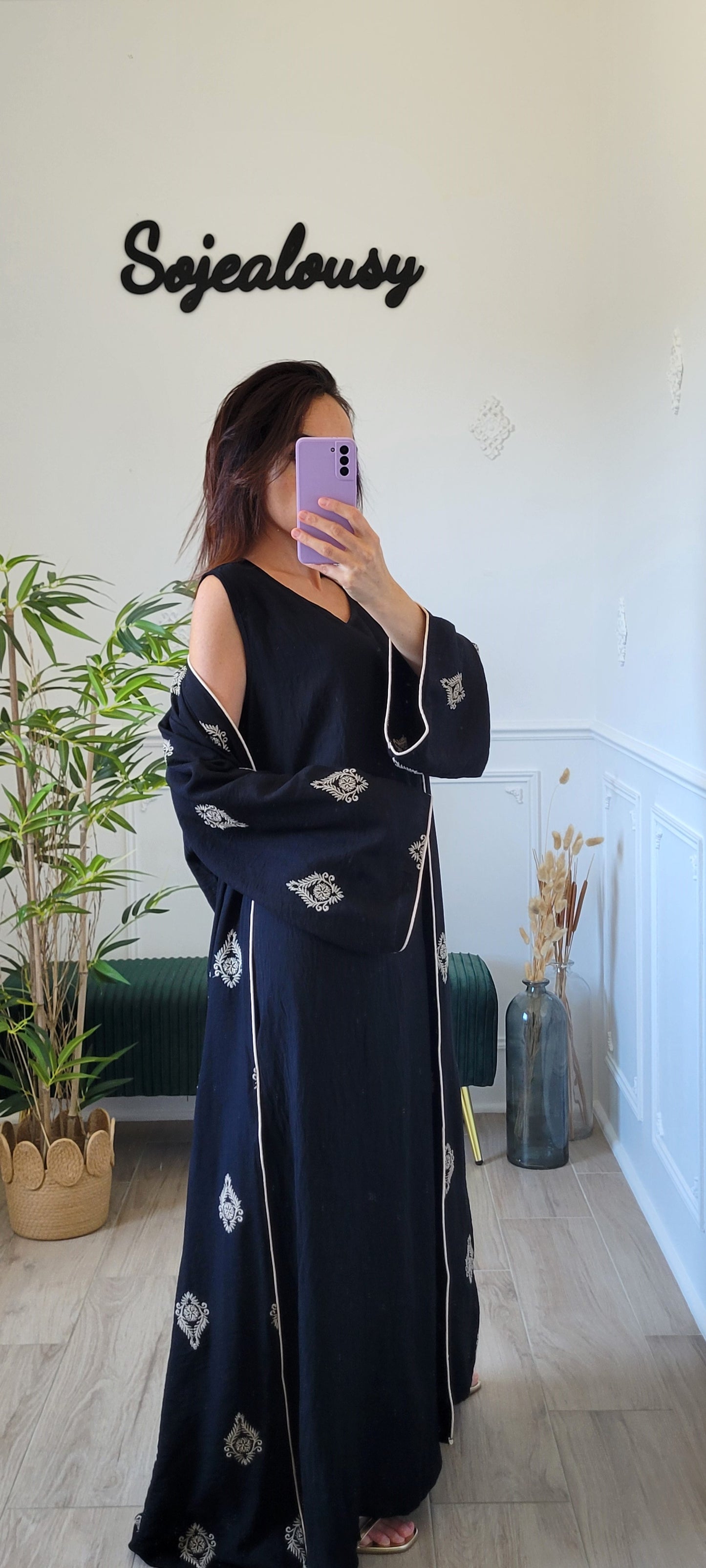 Ensemble robe et kimono noir