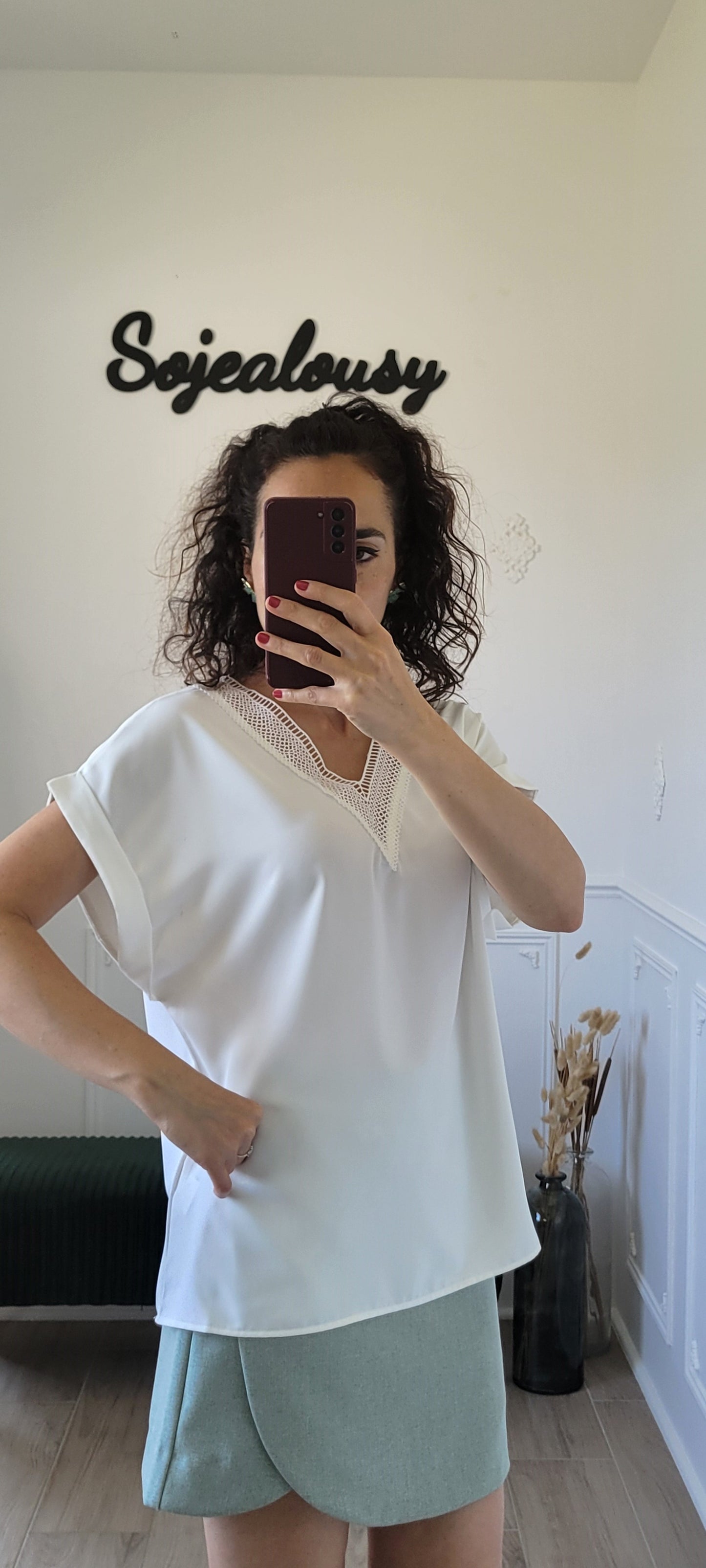 Top fluide blanc Pia