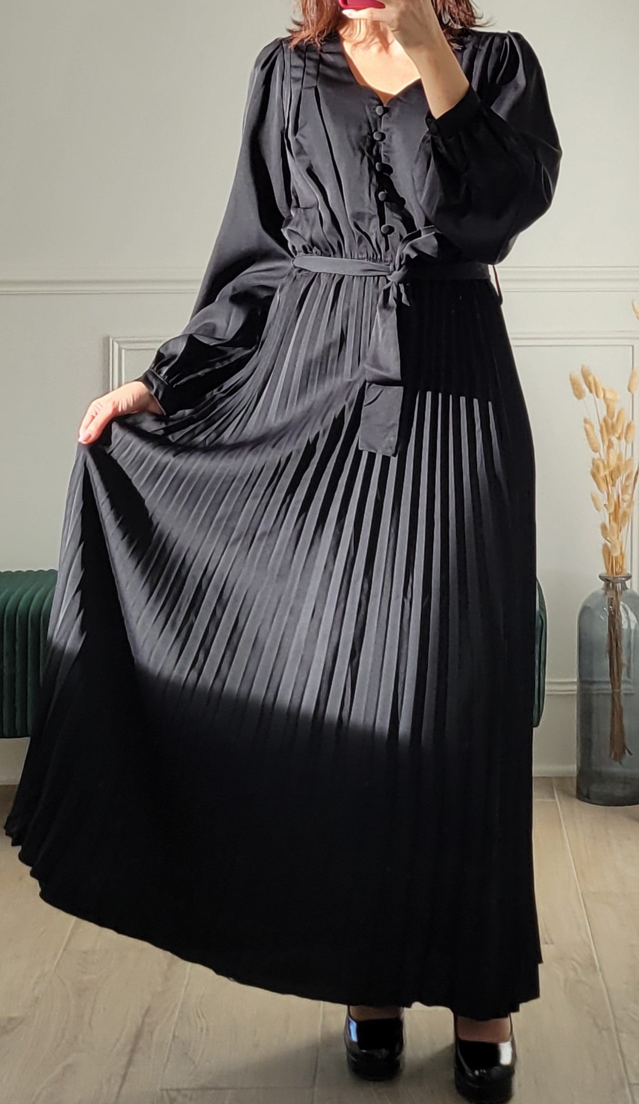 Robe longue plissée Madrid