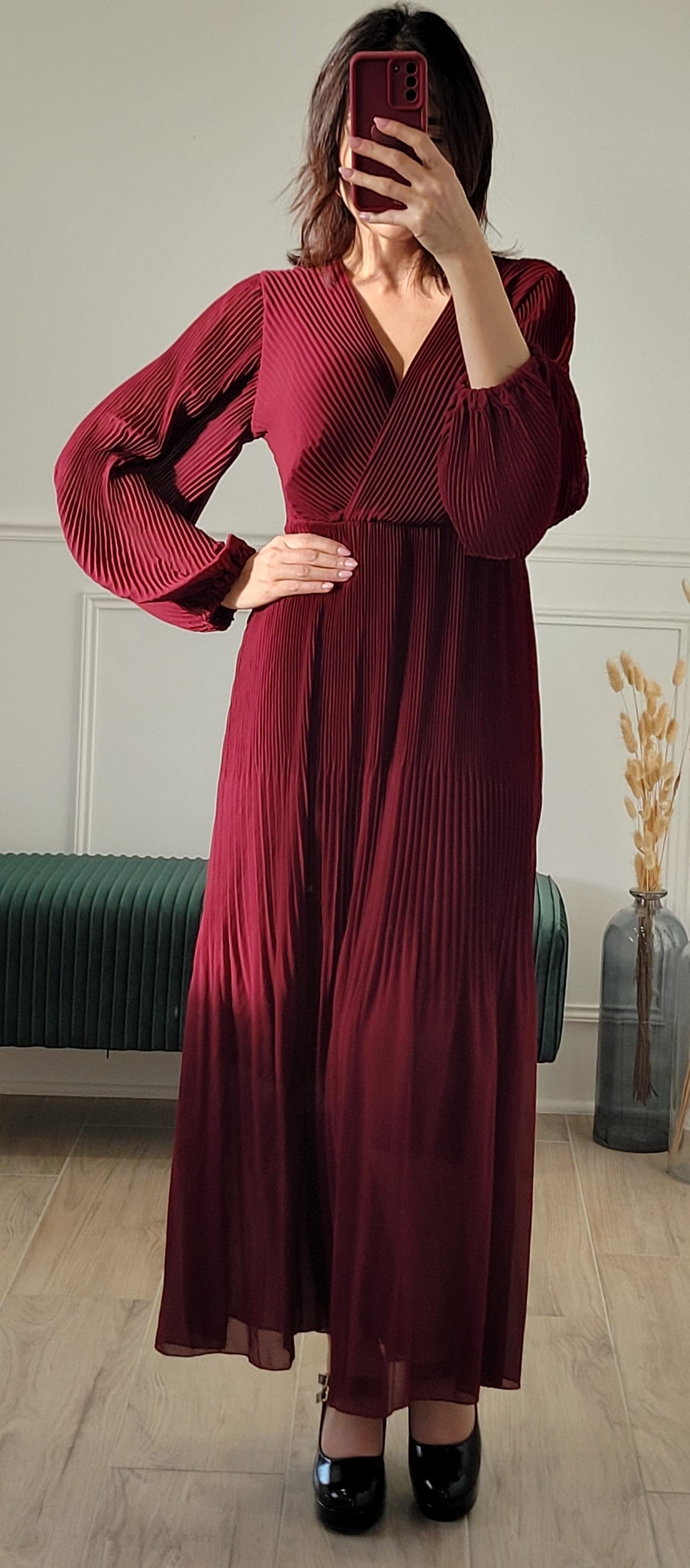 Robe longue plissée Cuba