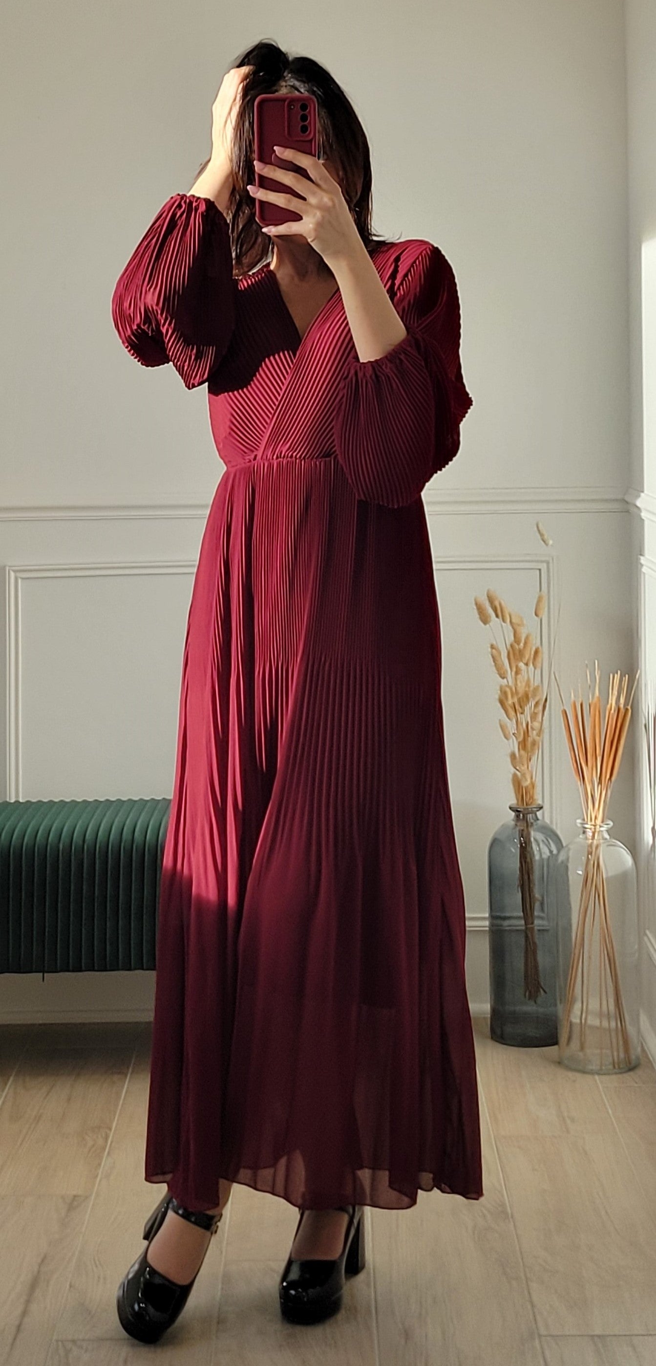 Robe longue plissée Cuba