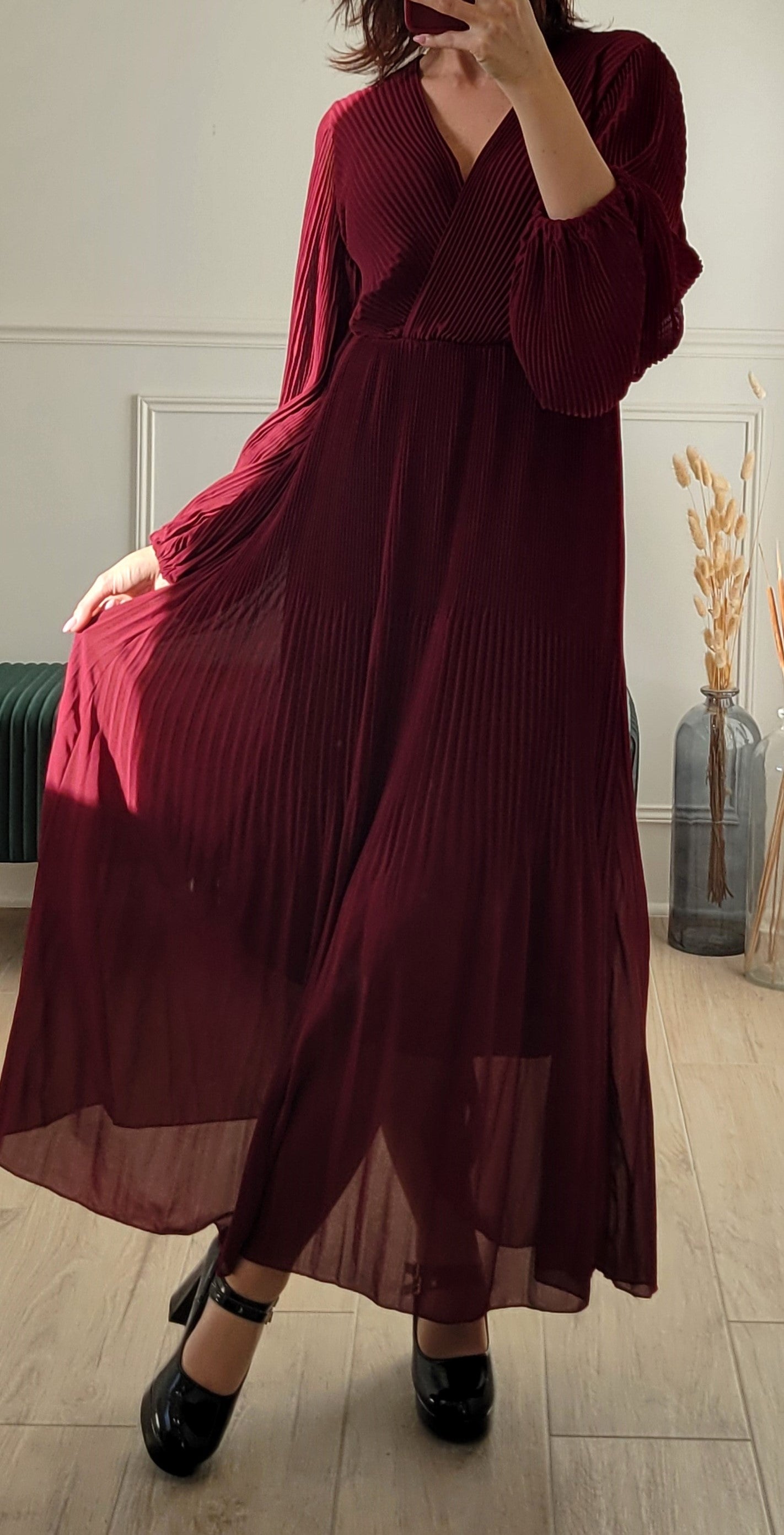 Robe longue plissée Cuba