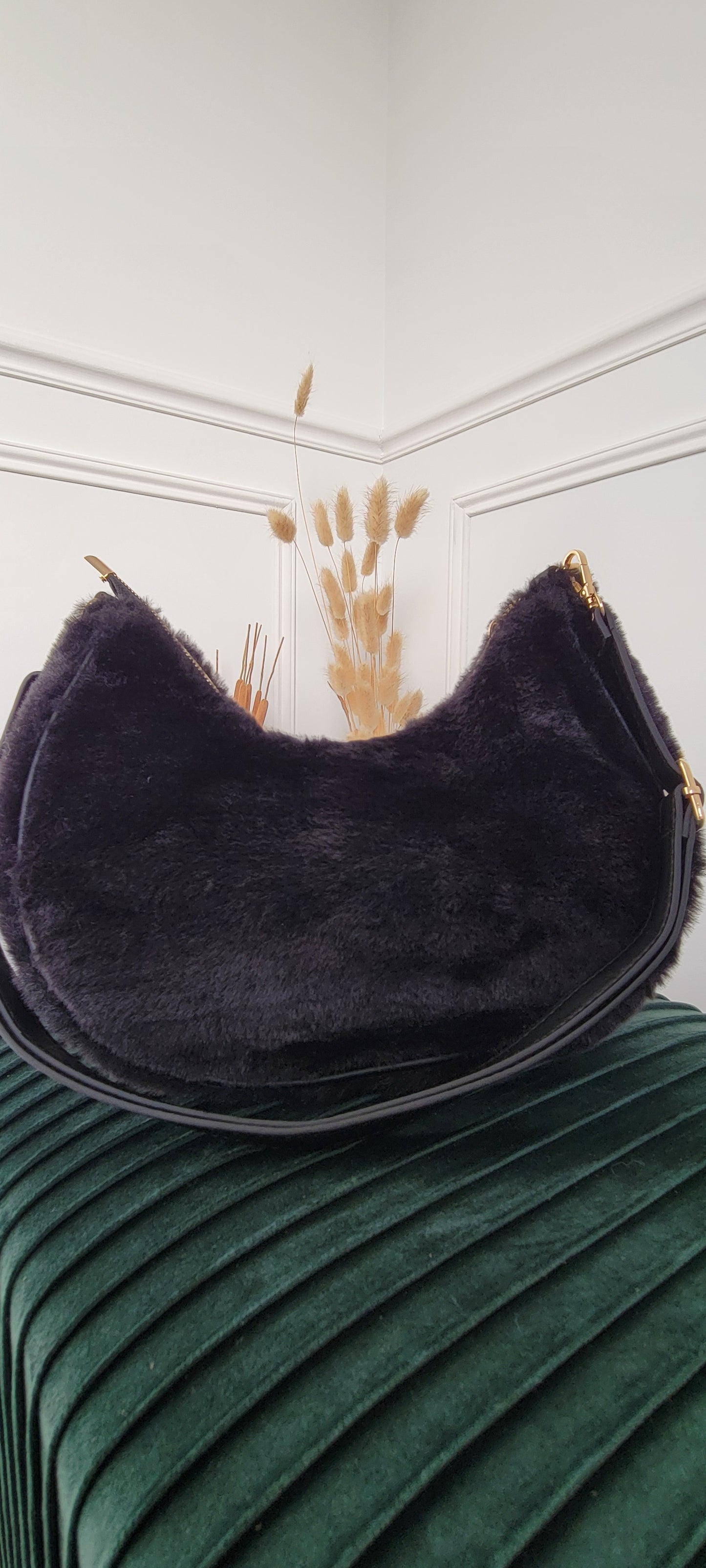 Sac bandoulière fausse fourrure