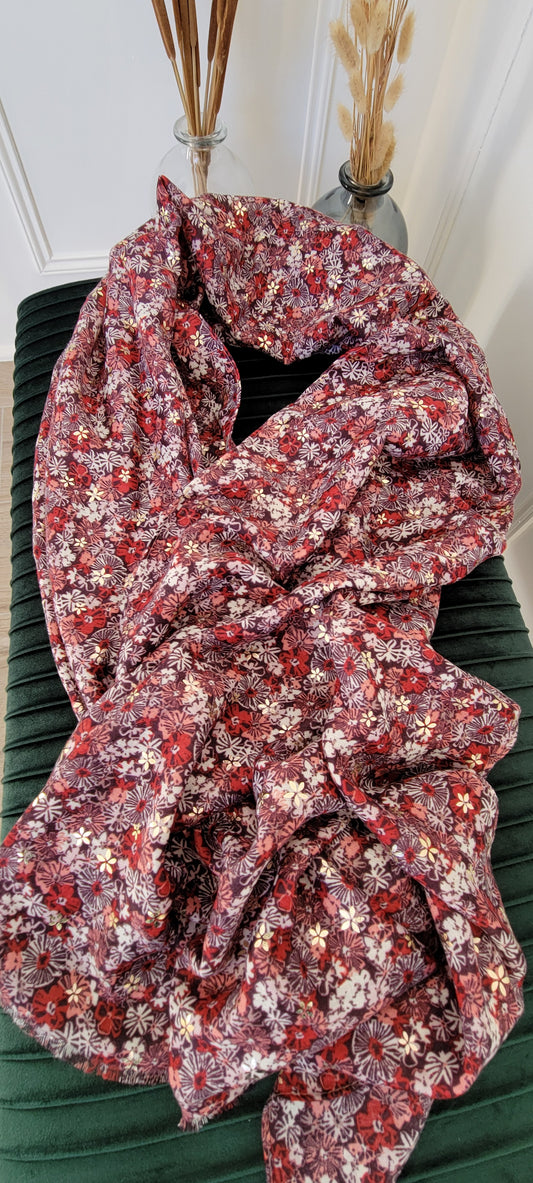 Foulard imprimé fleuri