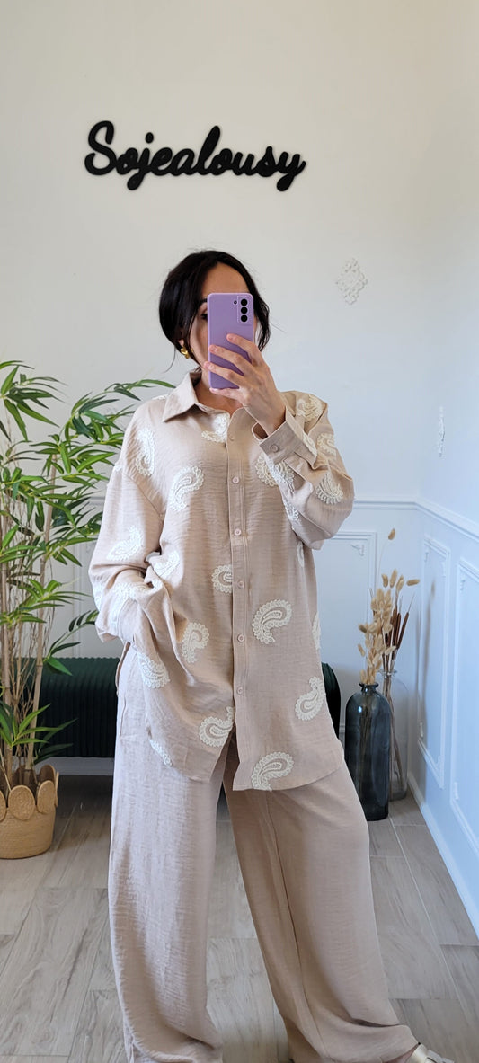 Ensemble pantalon chemise confortable