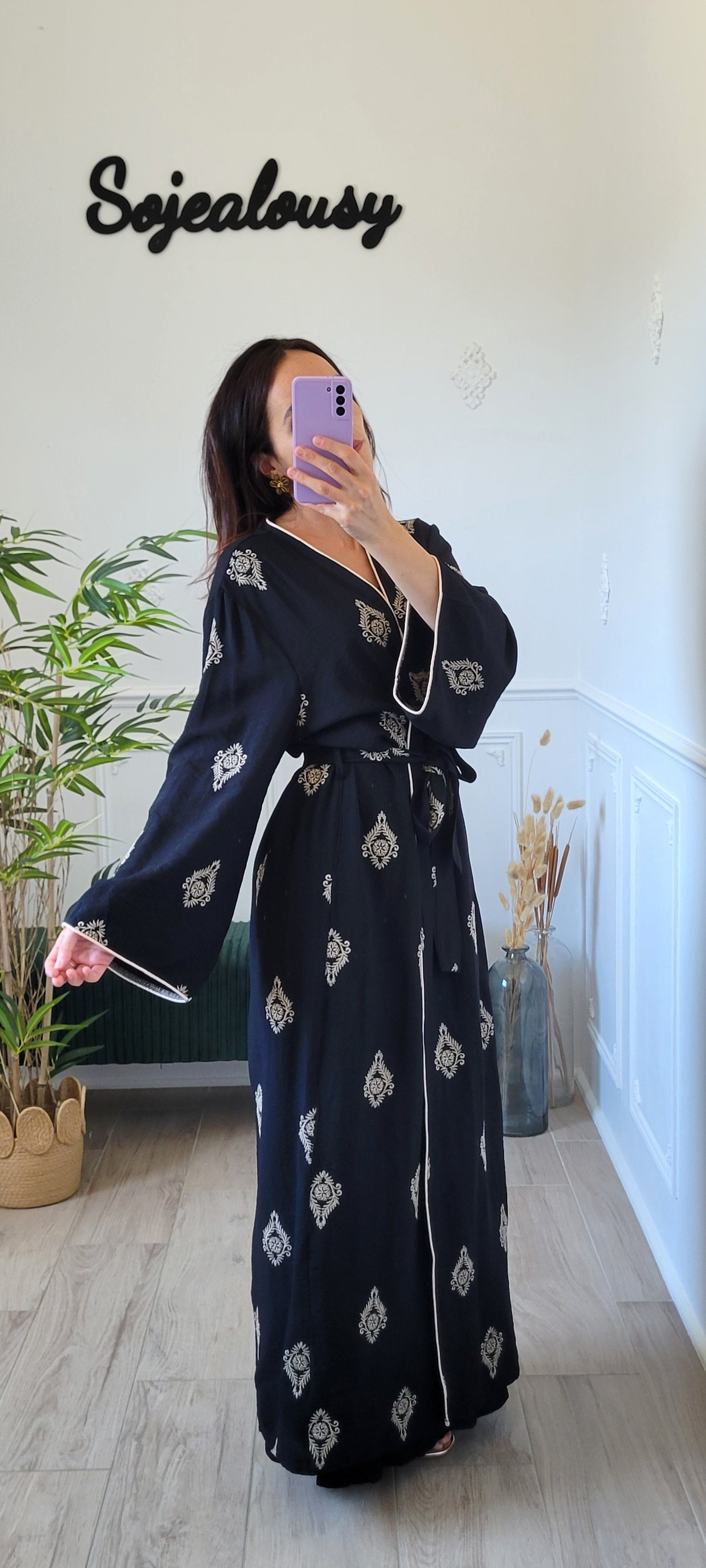 Ensemble robe et kimono noir