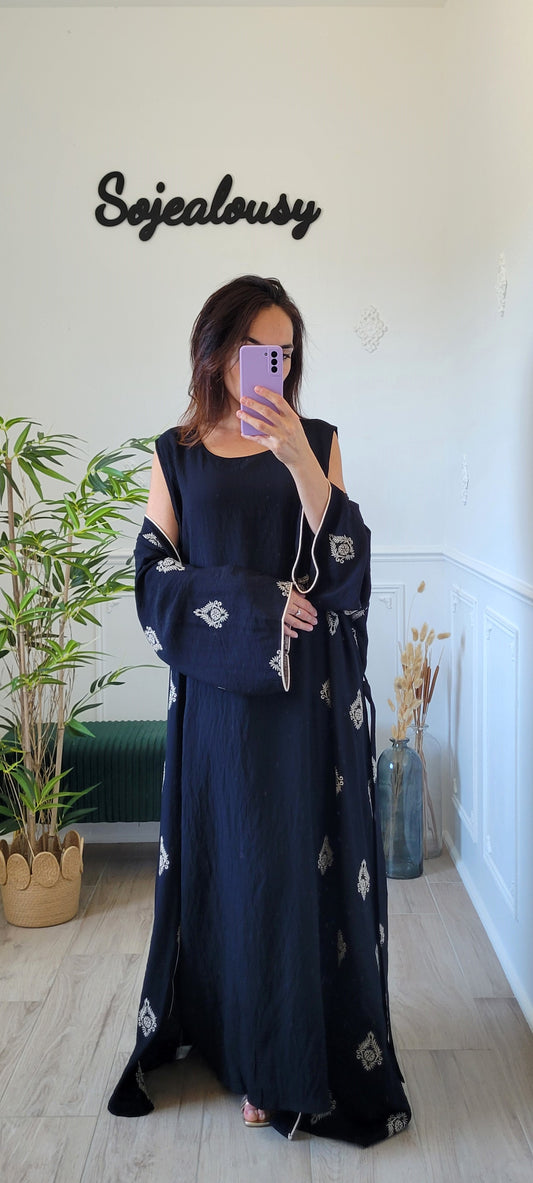 Ensemble robe et kimono noir