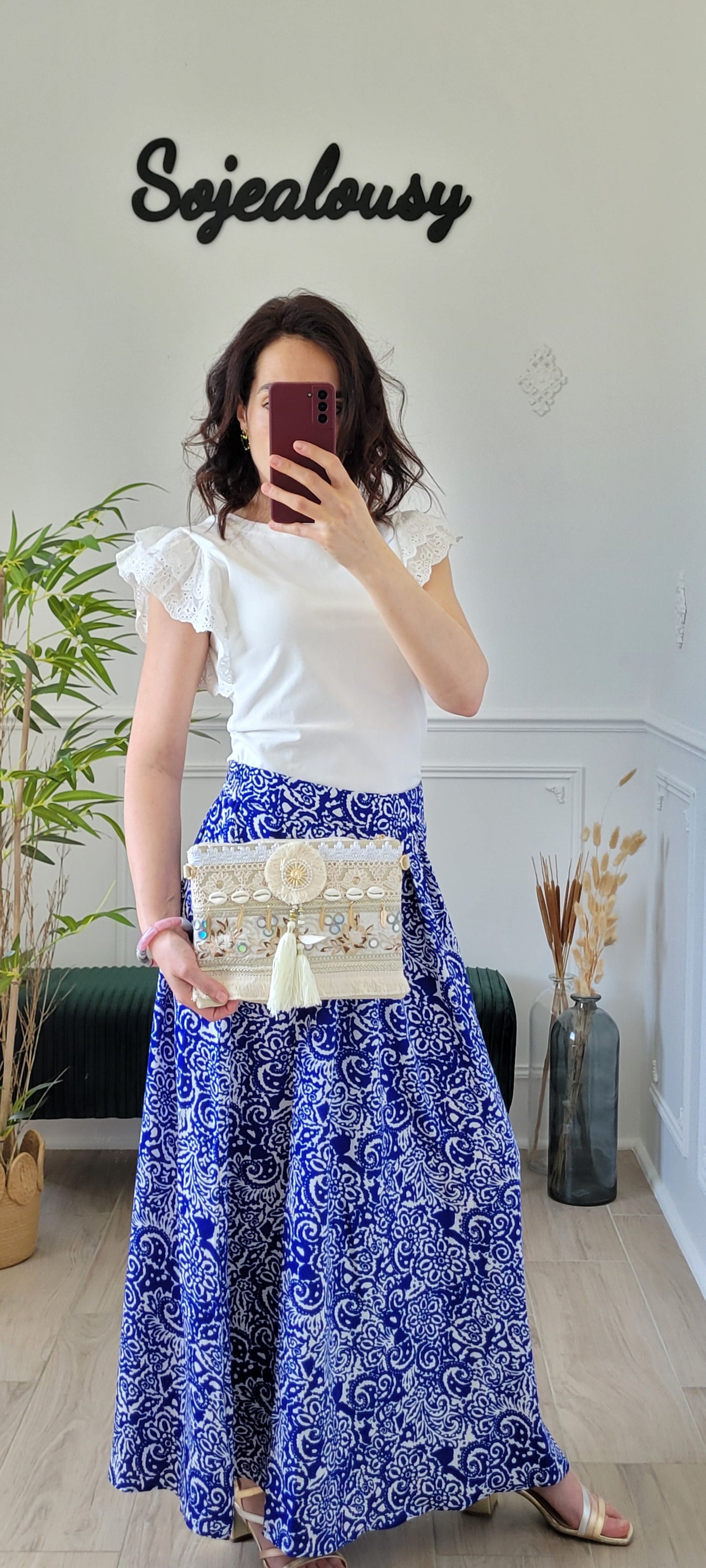 Pochette bohème coquillage