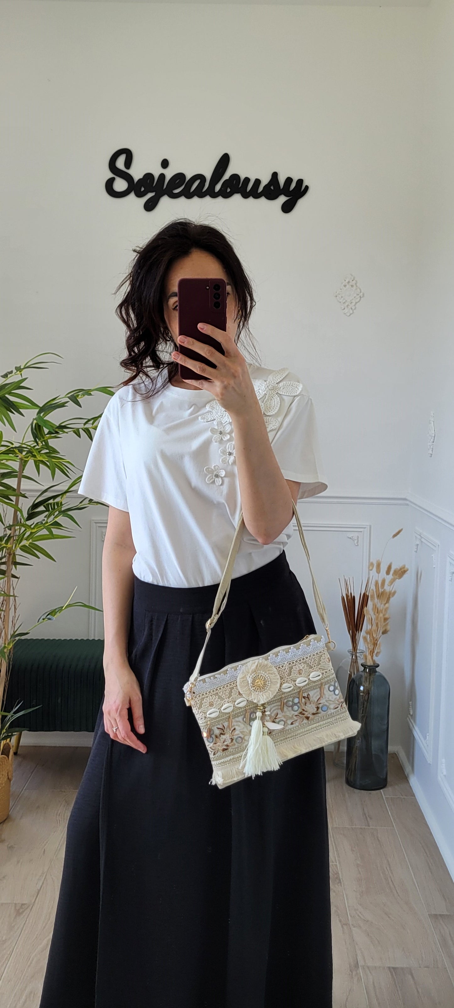 Pochette bohème coquillage