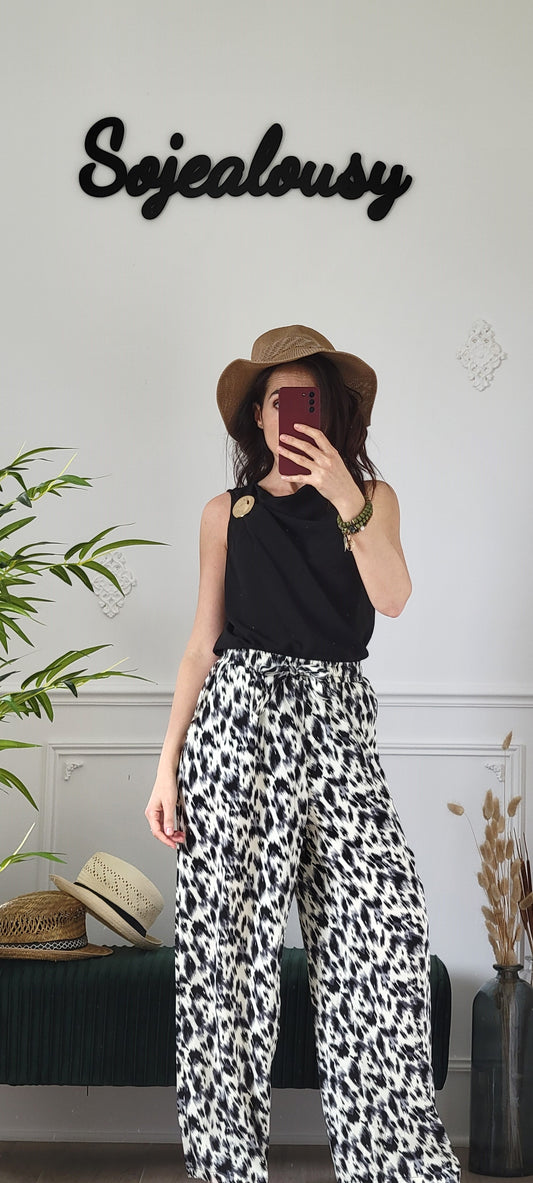 Pantalon fluide imprimé Kali