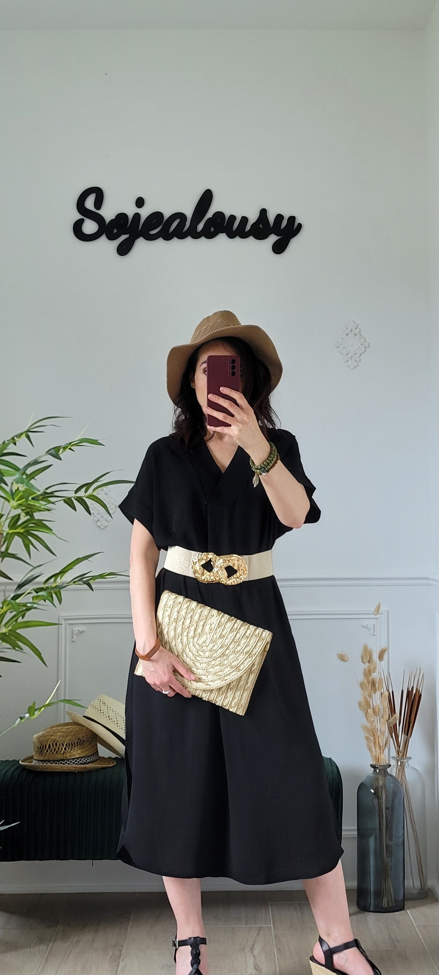 Robe fluide noire Ophélia
