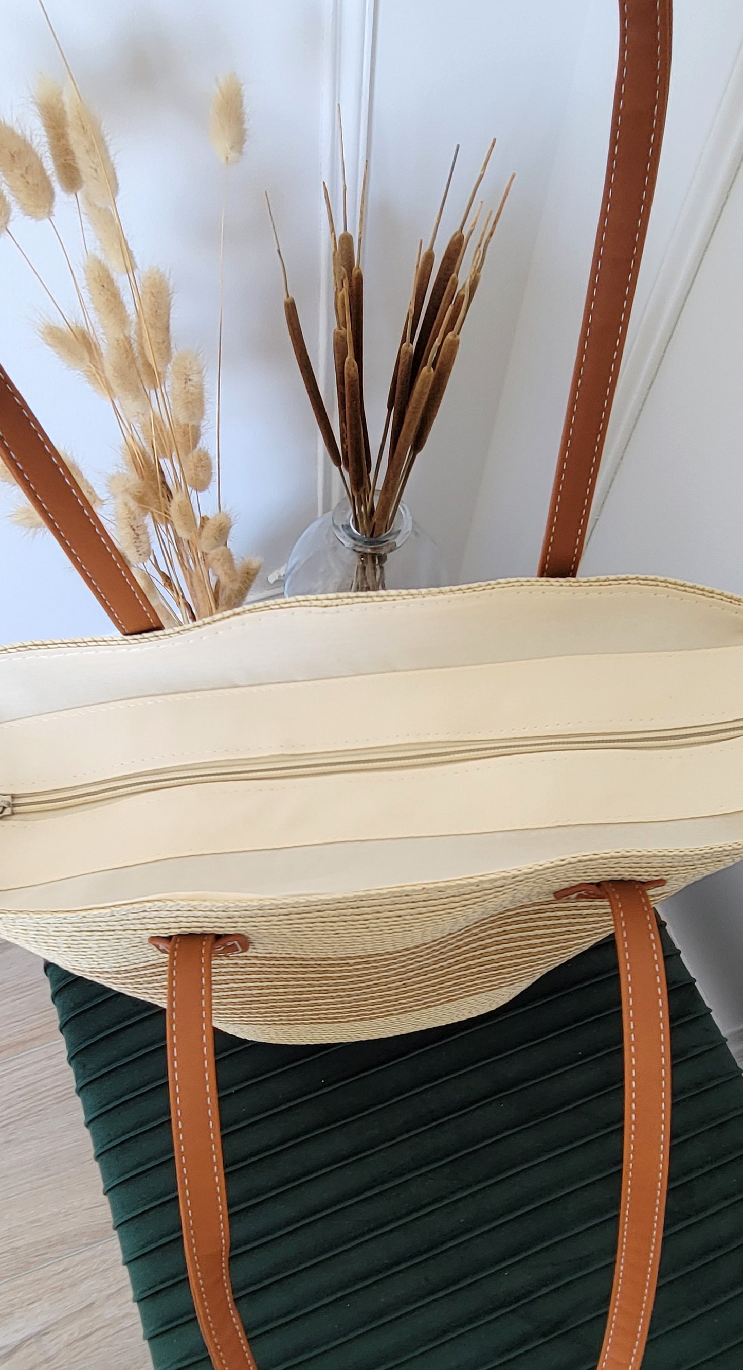 Sac cabas tressé