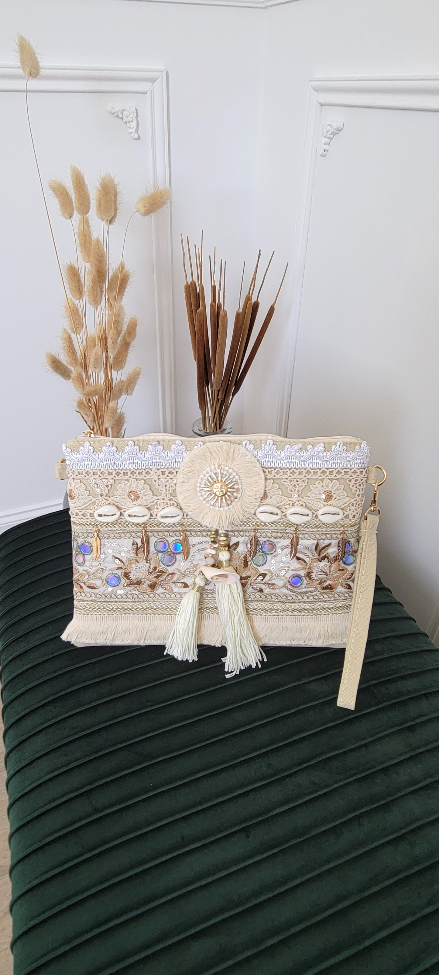 Pochette bohème coquillage