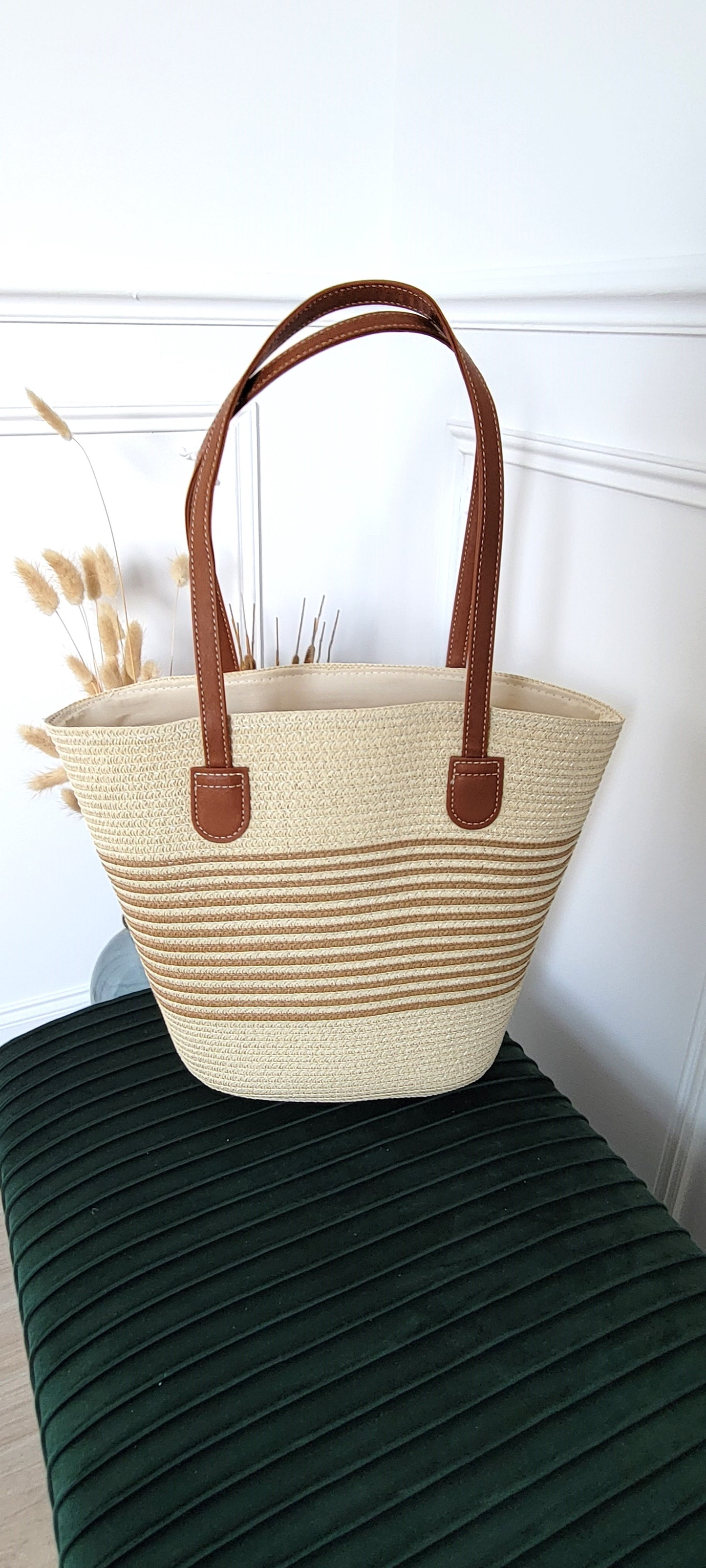 Sac cabas tressé