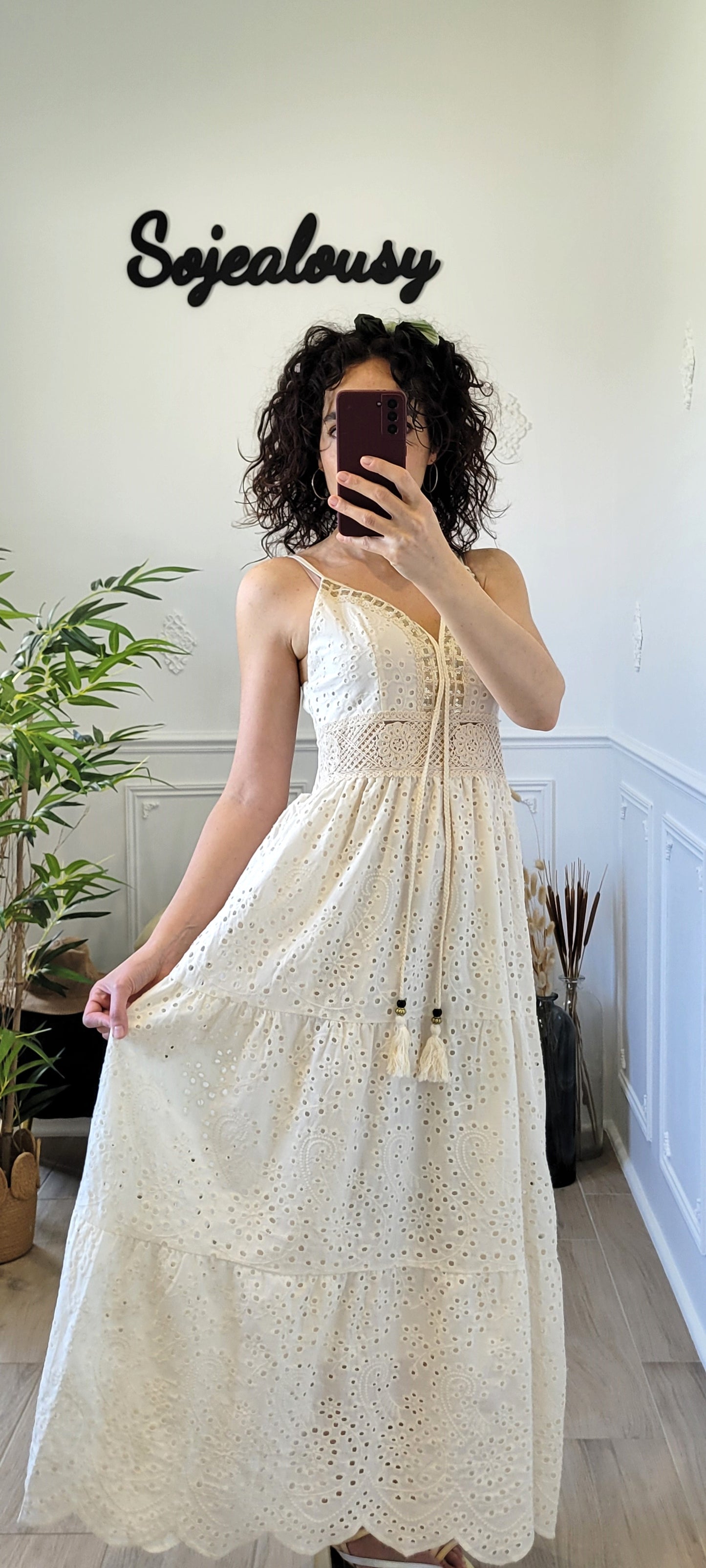 Robe longue en broderie anglaise Mary