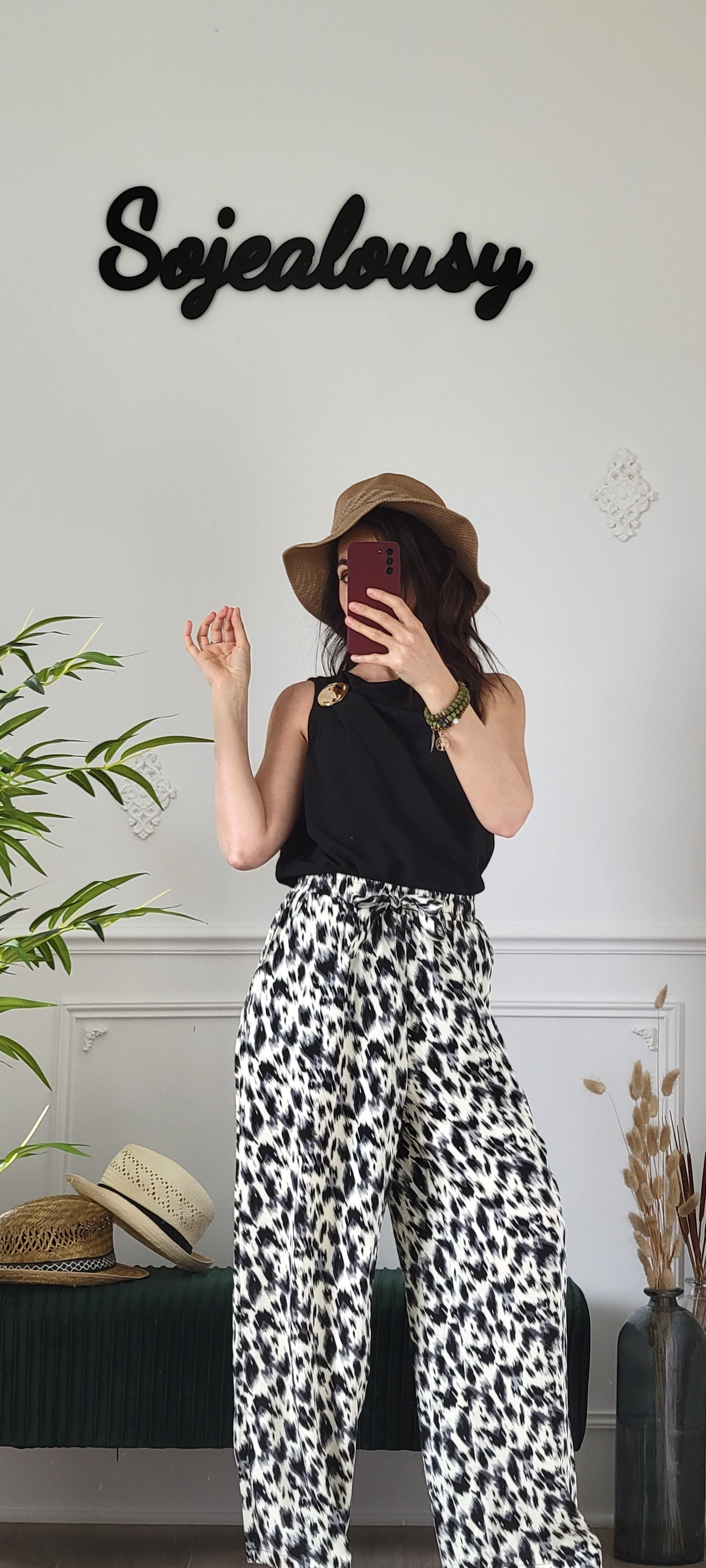 Pantalon fluide imprimé Kali